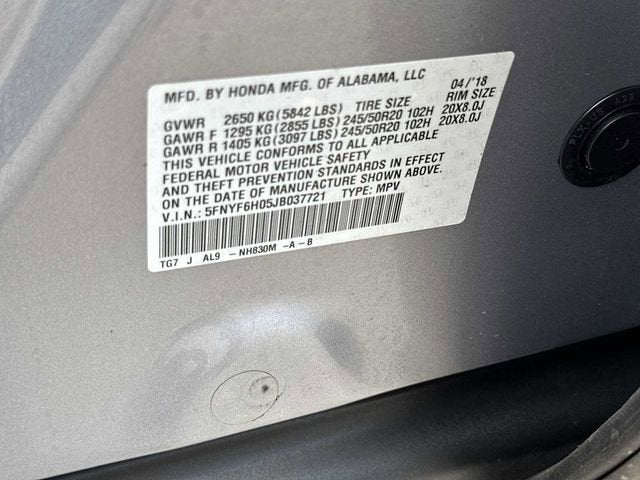 2018 Honda Pilot Elite