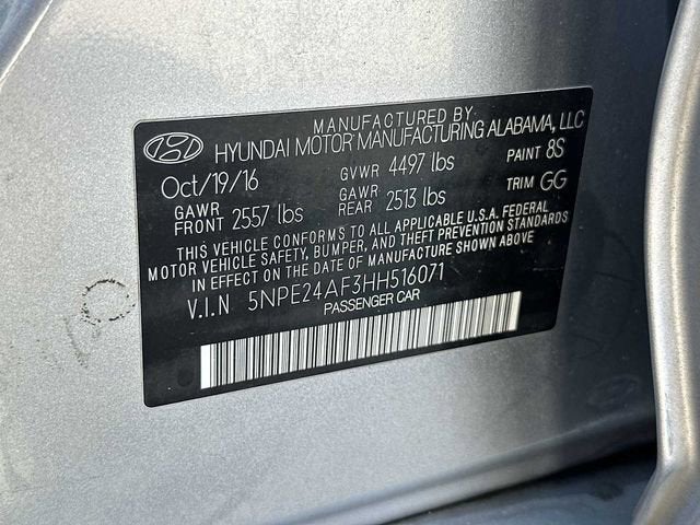 2017 Hyundai Sonata 2.4L