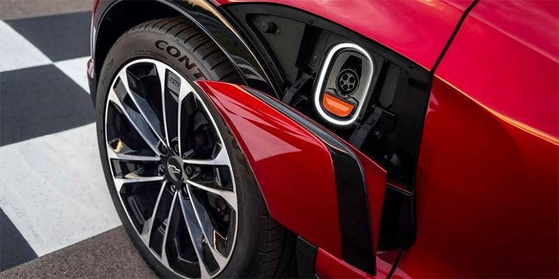 2024 Blazer EV red charger port