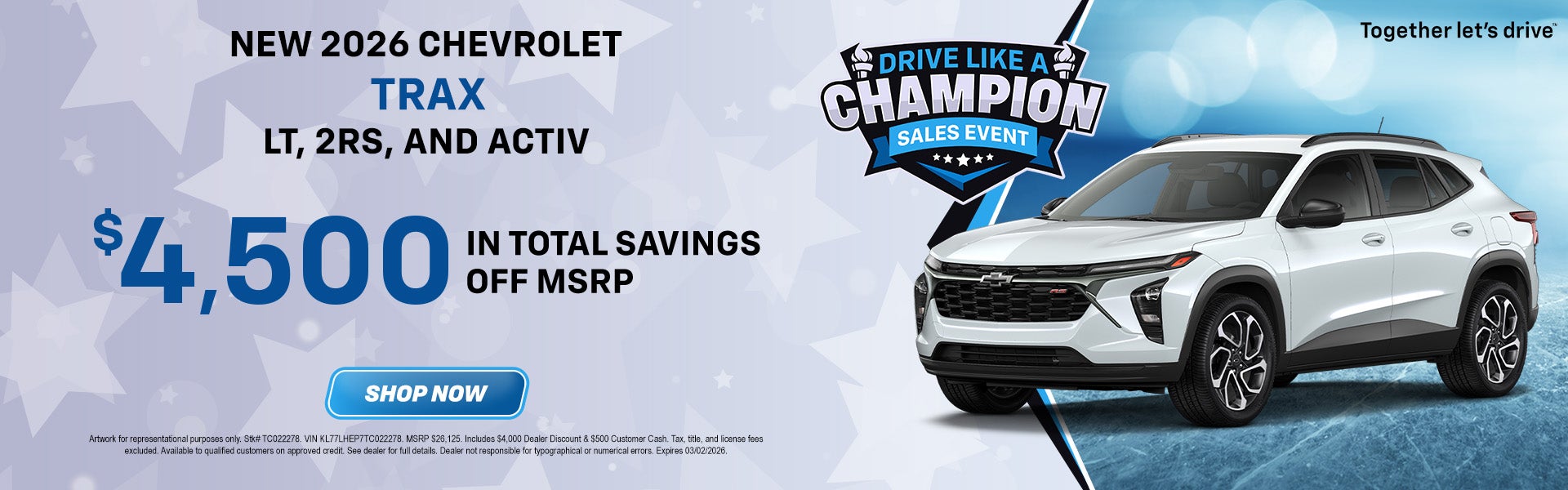 2026 Chevy Trax Savings