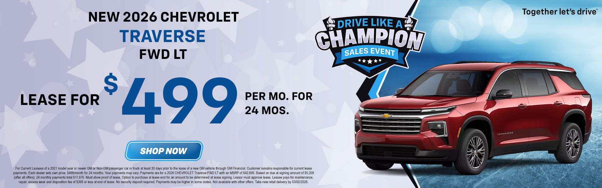 2026 Chevy Traverse Lease