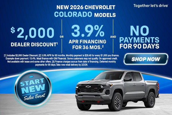 NEW 2026 CHEVROLET COLORADO MODELS