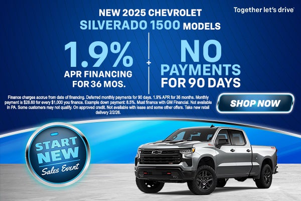 NEW 2025 CHEVROLET SILVERADO 1500 MODELS