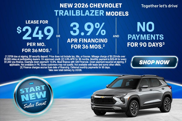 NEW 2026 CHEVROLET TRAILBLAZER MODELS
