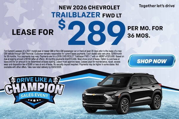 2026 Chevy Trailblazer Lease